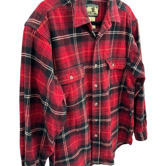 Field & Stream Mens Red Plaid Heavy Button Long Sleeve Shirt Jacket Size L - Picture 2 of 5